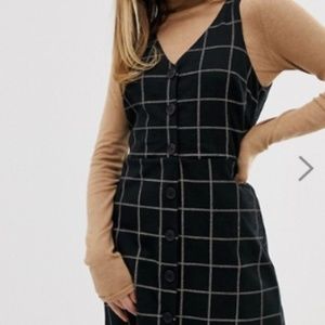 New Look ASOS black grid dress